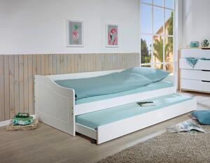 RAZTEGLJIVA POSTELJA 90 cm x 200 cm , bela