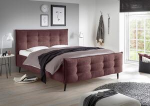 OBLAZINJENA POSTELJA 180 cm x 200 cm , tekstil, leseni material barve jajčevca