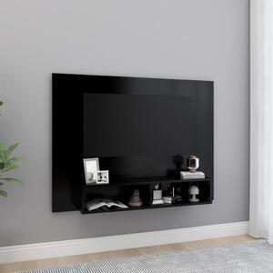 VidaXL Stenska TV omarica črna 120x23,5x90 cm inženirski les