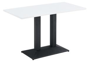 KONDELA Jedilna bistro miza, bela/črna, 120x60 cm, RINALDO TYP 2
