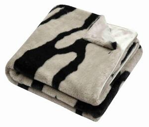ODEJA COZY 130/160 cm črna, rjavosiva