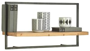 STENSKI REGAL 65/35/25 cm črna, barve akacije