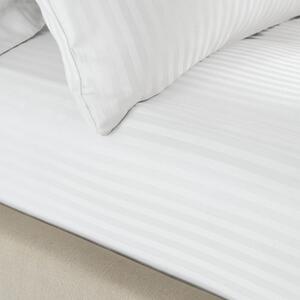 Bela napenjalna rjuha iz damasta 150x200 cm Satin Stripe – Catherine Lansfield