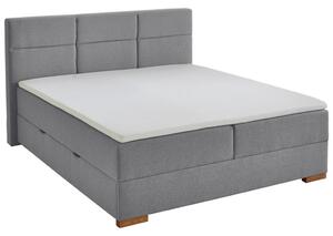 POSTELJA BOXSPRING 180 cm x 200 cm , tekstil siva