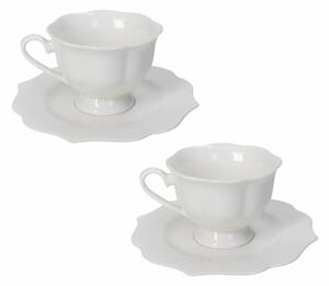 Bele skodelice v kompletu 2 ks iz porcelana new bone china 170 ml Queen – Brandani