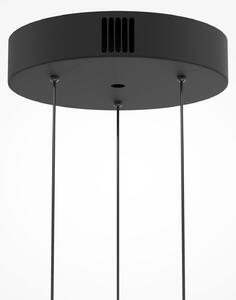 Maytoni LED-visoka svetilka Bassa, rjava, premer 45 cm, steklo, z možnostjo zatemnitve, zatemnjen, Rjava / rjasta, Dnevna soba / jedilnica, Steklo, Sodobni