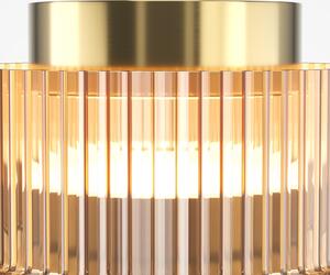 Maytoni LED-stropna svetilka SCALA, rjava/bronasta, premer 15 cm, steklo, z možnostjo, zatemnjen, Rjava / rjasta, Dnevna soba / jedilnica, Steklo, Sodobni