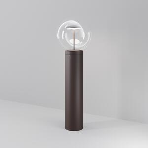 Maytoni LED-potna svetilka Velora, rjava, višina 60 cm, kovina/steklo, IP65, Rjava / rjasta, Kovina, Sodobni, Globus