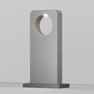 Maytoni LED-ulična svetilka BETONE, višina 74 cm, siva, cementna, IP65, Siva, Beton, Sodobni