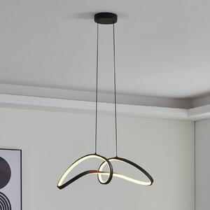 EGLO connect LED viseče svetilo Calarossa-Z, črna, aluminij, zatemnjen, Črna, Dnevna soba / jedilnica, Aluminij, Sodobni