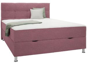 Mömax Postelja Boxspring Oviedo, Vinsko Rdeča, 180x200