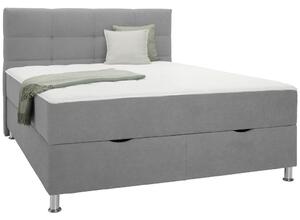 Mömax Postelja Boxspring Oviedo, Siva, 180x200