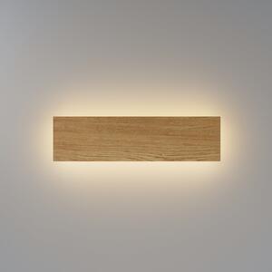 Maytoni LED-stenna svetilka BASIC TEXTURE, les, širina 30 cm, CCT, Les, Dnevna soba / jedilnica, Les, Sodobni