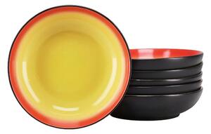 SET GLOBOKIH KROŽNIKOV Hot Red 22/5 cm