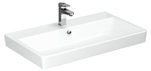Camargue New York Umivalnik (82 x 46,5 cm, Brez posebne glazure, Odprtina za armaturo: Sredina, S prelivom, Bele barve)