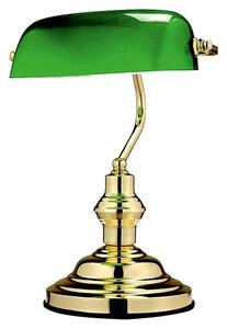Globo Namizna svetilka Bankerslamp (60 W, Do x Š x V: 25 x 19 x 36 cm, Rumenkaste barve, Zelene barve, E27)