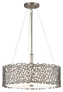 VISEČA SVETILKA Silver-Coral 46.4/28.6 cm E27