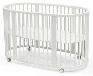 OTROŠKA POSTELJICA Sleepi V3 bukev masivno 141/74/78 cm bela