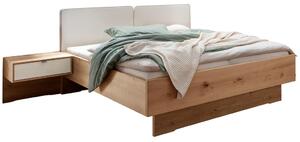 POSTELJNA GARNITURA 180 cm x 200 cm , les, tekstil, leseni material barve šampanjca, hrast bianco