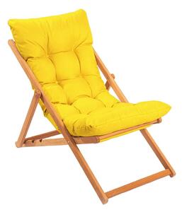 Vrtno ležalnik rumene barve/bukev
