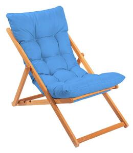 Vrtno ležalnik modra/buk