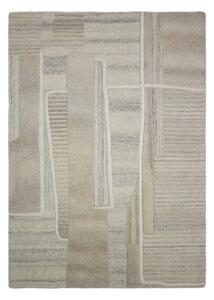 Sivo-bež ročno tkana volnena preproga 140x200 cm Lira – Flair Rugs