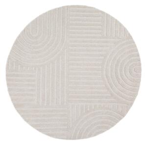 Slonokoščena ročno tkana volnena okrogla preproga ø 160 cm Zen Garden – Flair Rugs