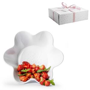 Keramična skleda PICCADILLY FLORA Ø25,5 cm, bela