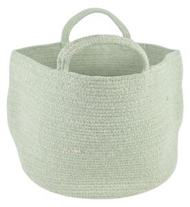 Košara za shranjevanje z ročaji COTTON HAVEN 35x35 cm - več barv Barva: Svetlo zelena