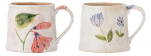 Kremno bele keramične skodelice v kompletu 2 ks 430 ml Camilla – Bloomingville