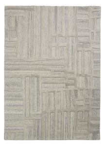 Sivo-bež ročno tkana volnena preproga 140x200 cm Elva – Flair Rugs