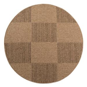 Rjava okrogla notranja in zunanja preproga ø 80 cm Timber 1405 – Ayyildiz Carpets