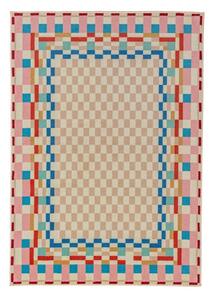 Preproga iz mešanice volne 180x230 cm Checkered Border – Flair Rugs