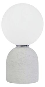 Siva keramična namizna svetilka s steklenim senčilom (višina 22 cm) Jael – Yes Everyday