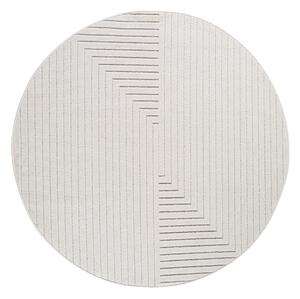Kremno bela okrogla notranja in zunanja preproga ø 80 cm Nova 1202 – Ayyildiz Carpets