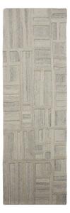 Sivo-bež ročno tkan volnen tekač 80x300 cm Elva – Flair Rugs