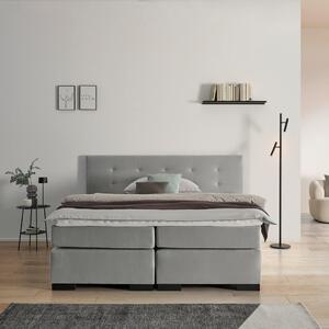 POSTELJA BOXSPRING x , leseni material siva