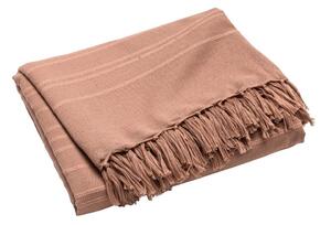 Bombažno pregrinjalo v barvi terakote 180x220 cm Lilia – douceur d'intérieur