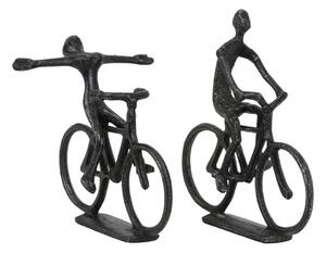 Kovinski kipci v kompletu 2 ks 22 cm Cyclists – Light & Living