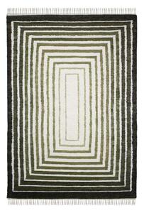 Zelena ročno tkana preproga iz mešanice volne 140x200 cm Boucle Frame – Flair Rugs