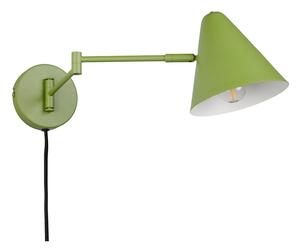 Zelena stenska svetilka z upogljivo konstrukcijo z vtikačem ø 15 cm Cosima – Trio