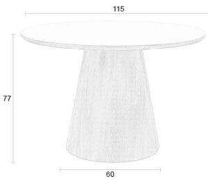 Okrogla jedilna miza s kamnito mizno ploščo ø 115 cm Almira – White Label