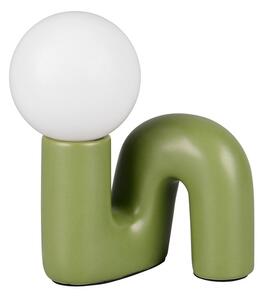 Zelena keramična namizna svetilka (višina 21,5 cm) Quinn – Reality