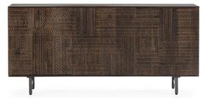 Temno rjava komoda iz masivnega manga 160x75x40 cm Kalai – MOME