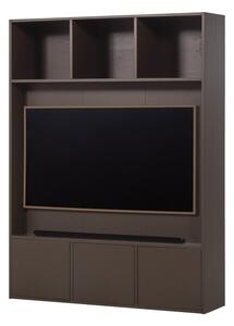 Temno rjav TV komplet iz masivnega bora 160x215x40 cm Meggy – WOOOD
