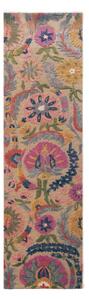 Ročno tkan volnen tekač 80x300 cm Amira Floral – Flair Rugs