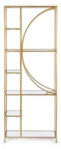 Jeklen regal v zlati barvi 66x176x25,5 cm Elenor – Bizzotto