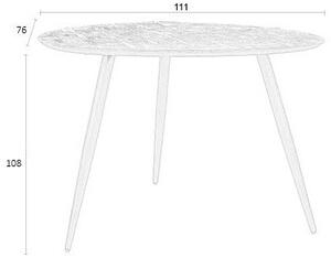 Okrogla jedilna miza iz masivnega tika 76x111 cm Webster – White Label