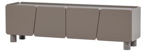 Rjava TV omarica iz masivnega bora 200x58x45 cm Root – WOOOD