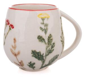 Bela porcelanasta skodelica 240 ml Flower Garden – Dakls